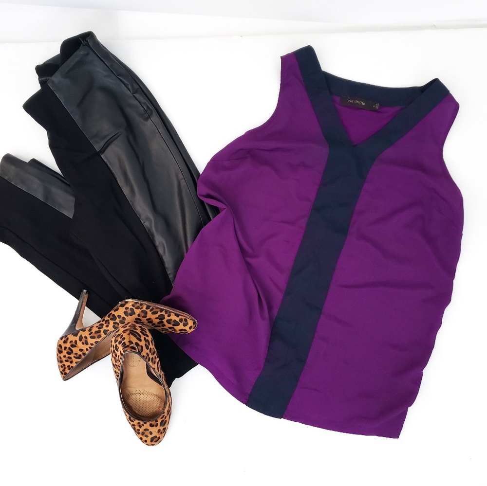 The Limited Career Camisole Tank Navy Purple